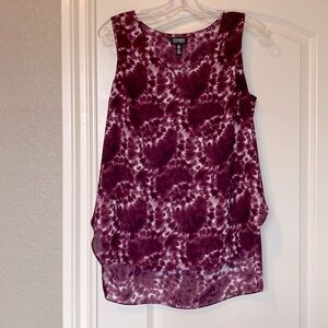 Women’s size small dressy, sleeveless top. Jones New York. Deep purple/maroon